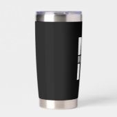 Personalisiertes Monogramm und Name Thermobecher (Vorderseite)