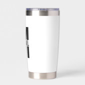 Personalisiertes Monogramm und Name Thermobecher (Rückseite)