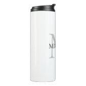 Personalisiertes Monogramm und Name Thermosbecher (Nach links gedreht)