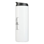 Personalisiertes Monogramm und Name Thermosbecher (Nach rechts gedreht)