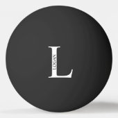 Personalisiertes Monogramm und Name Tischtennisball (Rückseite)