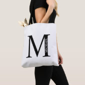 Personalisiertes Monogramm und Name Totbeutel Tasche (Von Nahem)