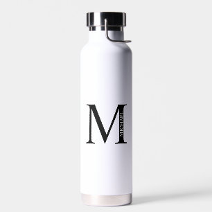 Personalisiertes Monogramm und Name Trinkflasche