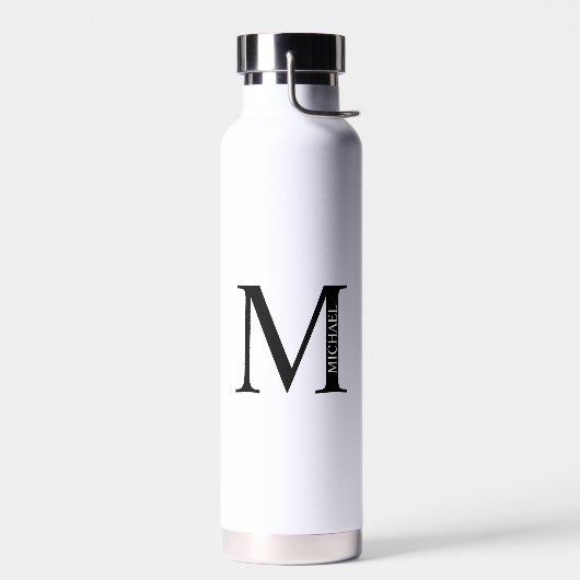 Personalisiertes Monogramm und Name Trinkflasche (Links)