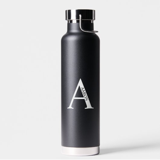 Personalisiertes Monogramm und Name Trinkflasche (Links)