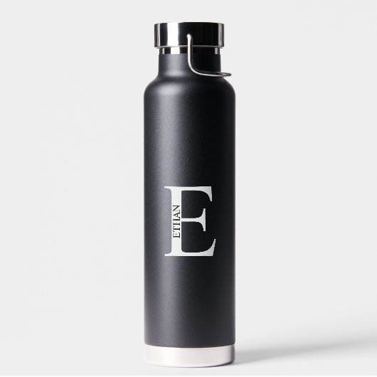 Personalisiertes Monogramm und Name Trinkflasche (Links)