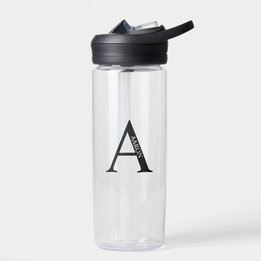 Personalisiertes Monogramm und Name Trinkflasche (Links)