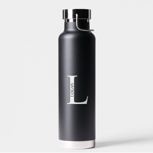 Personalisiertes Monogramm und Name Trinkflasche (Links)