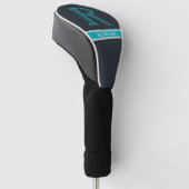 Personalisiertes Monogramm und Name - Unendlichkei Golf Headcover (angewinkelt)