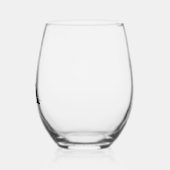 Personalisiertes Monogramm und Name Weinglas Ohne Stiel (Links)