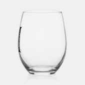 Personalisiertes Monogramm und Name Weinglas Ohne Stiel (Links)