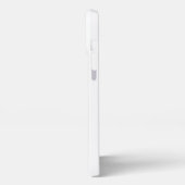 Personalisiertes Monogramm und Name weiß iPhone Hülle (Linke Seite)