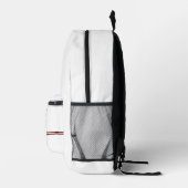 Personalisiertes Monogramm und Name Weißes Graues Bedruckter Rucksack (Rechts)