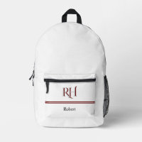 Personalisiertes Monogramm und Name Weißes Graues
