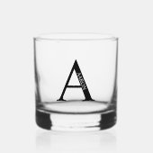 Personalisiertes Monogramm und Name Whiskyglas (Vorderseite)