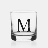 Personalisiertes Monogramm und Name Whiskyglas (Vorderseite)