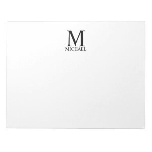 Personalisiertes Monogramm- und Namens-Notizbuch Notizblock