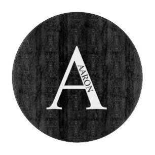 Personalisiertes Monogramm und Namens-Schneidebret Schneidebrett