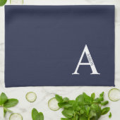 Personalisiertes Monogramm- und Namenshandtuch Geschirrtuch (Gefaltet)