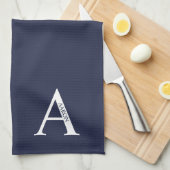 Personalisiertes Monogramm- und Namenshandtuch Geschirrtuch (Viertel Falte)
