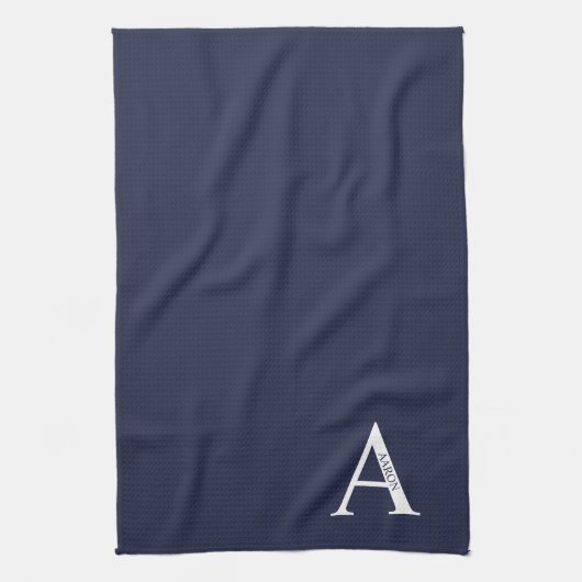 Personalisiertes Monogramm- und Namenshandtuch Geschirrtuch (Vertikal)