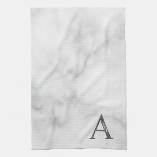 Personalisiertes Monogramm und Namenshandtuch Geschirrtuch (Vertikal)
