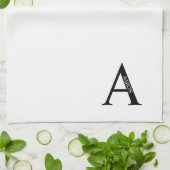 Personalisiertes Monogramm und Namenshandtuch Geschirrtuch (Gefaltet)