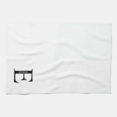 Personalisiertes Monogramm und Namenshandtuch Geschirrtuch (Horizontal)