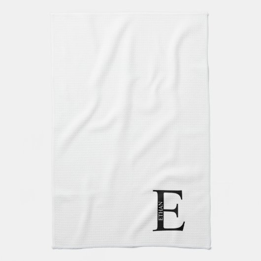 Personalisiertes Monogramm und Namenshandtuch Geschirrtuch (Vertikal)
