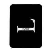 Personalisiertes Monogramm und Namensmagnet Magnet (Vertikal)