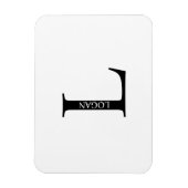 Personalisiertes Monogramm und Namensmagnet Magnet (Vertikal)