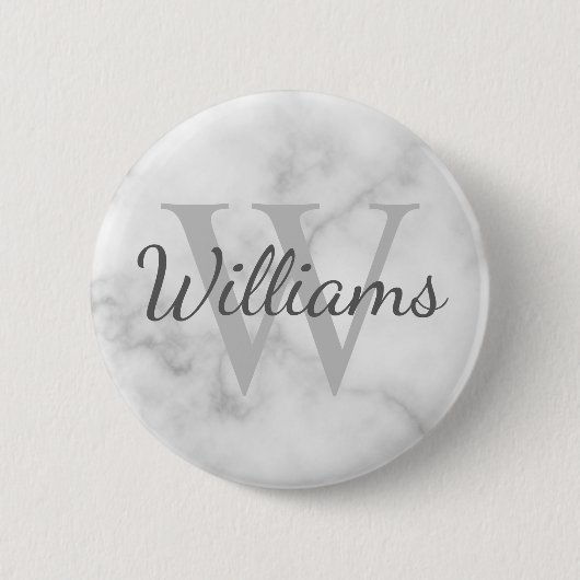 Personalisiertes Monogramm und Namensmarkierung Button (Vorderseite)