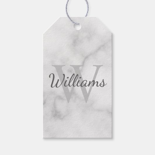 Personalisiertes Monogramm und Namensmarkierung Geschenkanhänger (Vorderseite)