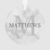 Personalisiertes Monogramm und Namensmarkierung Ornament (Rückseite)