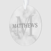 Personalisiertes Monogramm und Namensmarkierung Ornament (Vorderseite)