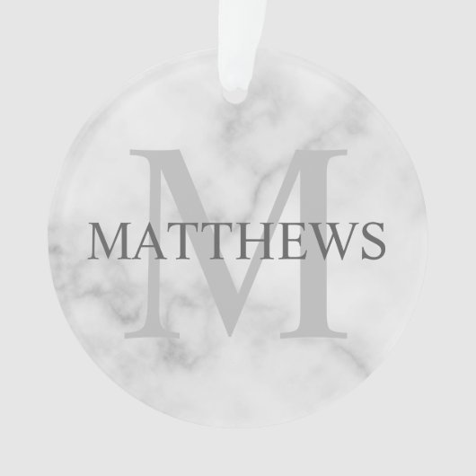 Personalisiertes Monogramm und Namensmarkierung Ornament (Vorderseite)