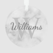 Personalisiertes Monogramm und Namensmarkierung Ornament (Rückseite)