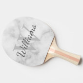 Personalisiertes Monogramm und Namensmarkierung Tischtennis Schläger (Seitenansicht)
