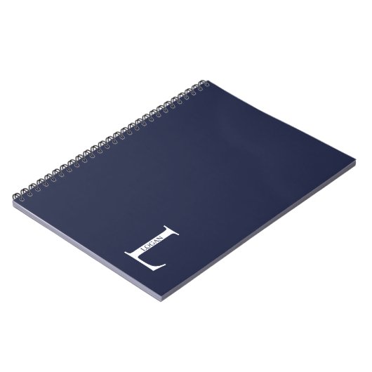 Personalisiertes Monogramm und NamensNotebook Notizblock (Linke Seite)