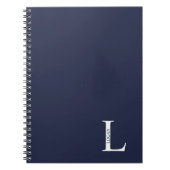 Personalisiertes Monogramm und NamensNotebook Notizblock (Vorderseite)