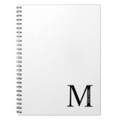 Personalisiertes Monogramm und NamensNotebook Notizblock (Vorderseite)