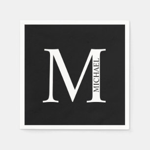 Personalisiertes Monogramm und Namenspapier Napkin Serviette