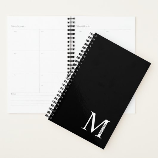 Personalisiertes Monogramm und Namensplaner Planer (Anzeige)