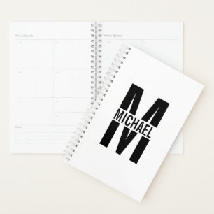Personalisiertes Monogramm und Namensplaner Planer