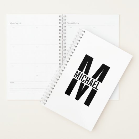 Personalisiertes Monogramm und Namensplaner Planer (Anzeige)