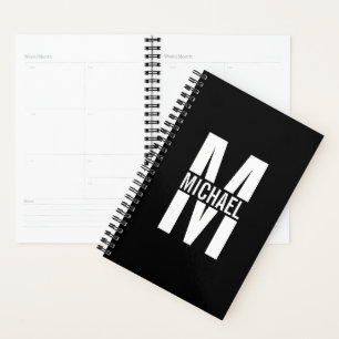 Personalisiertes Monogramm und Namensplaner Planer