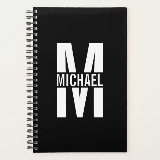 Personalisiertes Monogramm und Namensplaner Planer (Vorderseite)