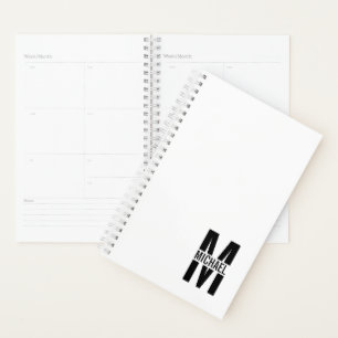 Personalisiertes Monogramm und Namensplaner Planer