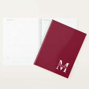 Personalisiertes Monogramm und Namensplaner Planer