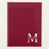 Personalisiertes Monogramm und Namensplaner Planer (Vorderseite)